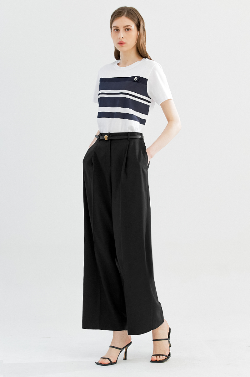 [Pre Order] Tailored Poly Wide Leg Pants