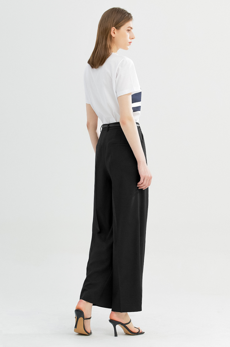[Pre Order] Tailored Poly Wide Leg Pants