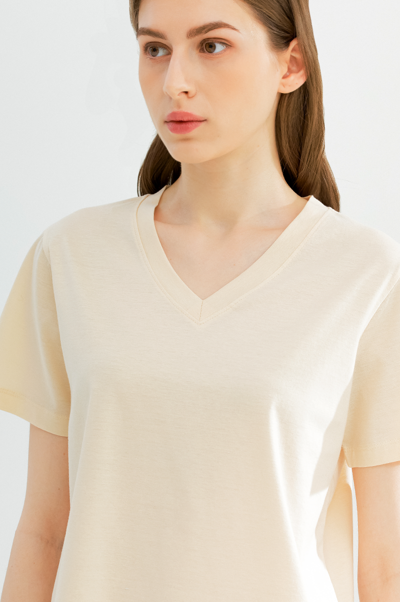 [Pre Order] Cotton V-Neck Blouse