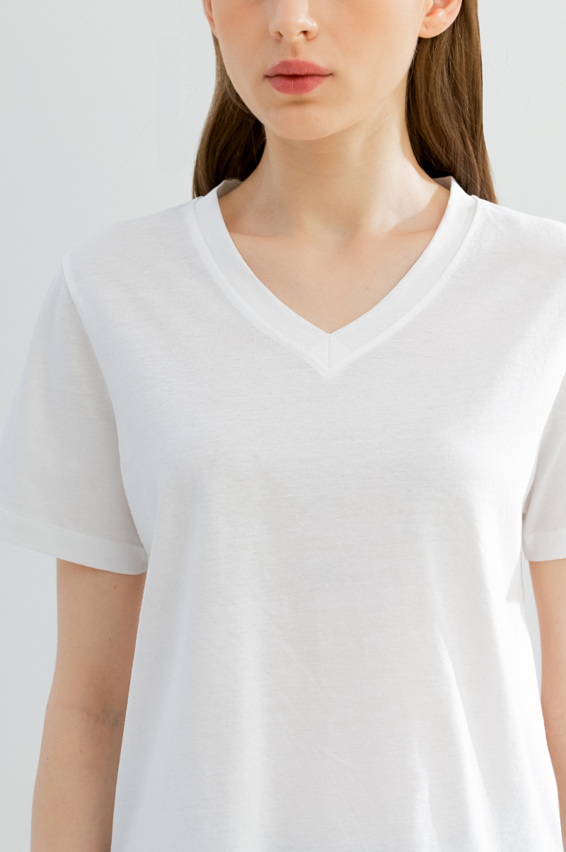 [Pre Order] Cotton V-Neck Blouse