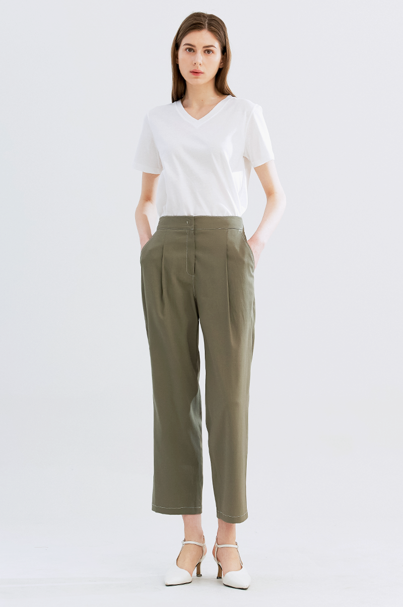 [Pre Order] Linen Blend Tapered Pants