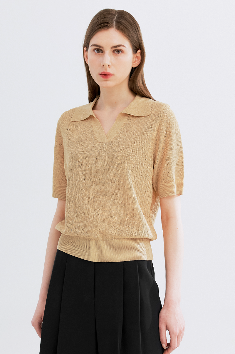 [Pre Order] Linen Blend Knit Top